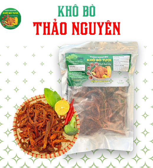 Khô bò sợi 500g dạng túi zip