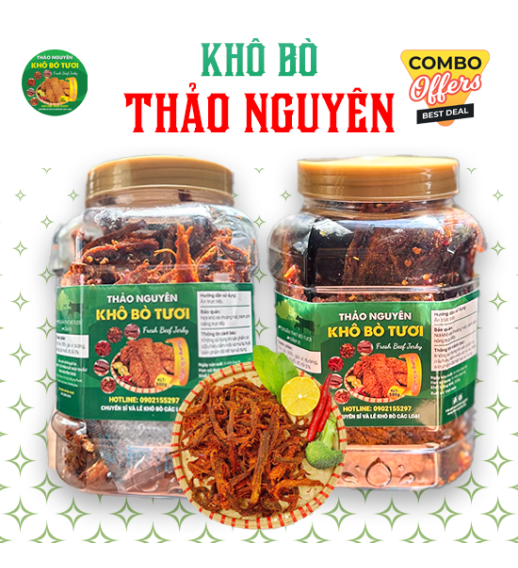 Combo 2 Hộp Khô Bò 500gram