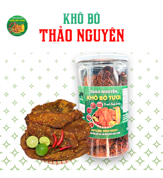 Combo 2 Hộp Khô Bò 250gram