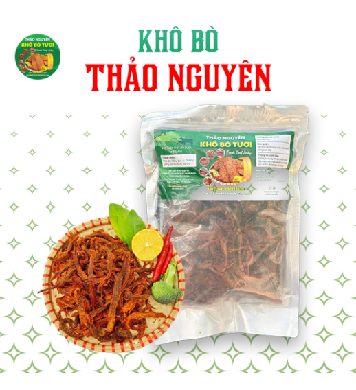 Khô bò sợi 500g dạng túi zip