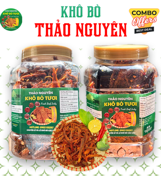 Combo 2 Hộp Khô Bò 500gram